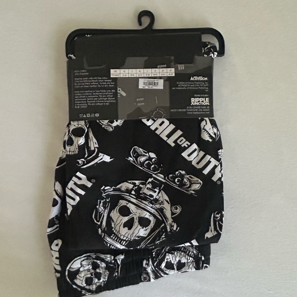 Call of Duty Black and White Pajama Pants